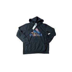 Adidas black animal print logo hoodie NWT size M